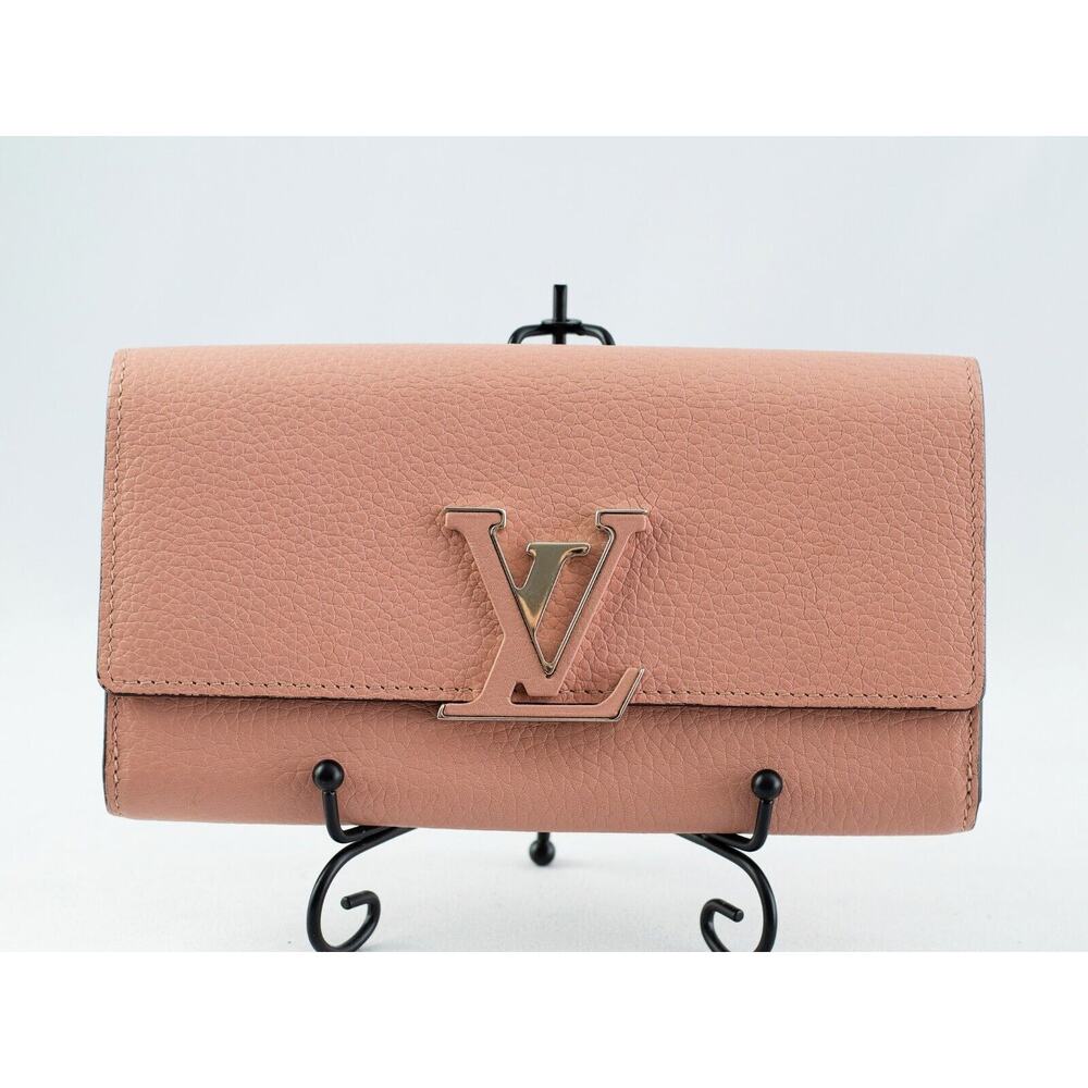 Louis Vuitton CAPUCINES Wallet *EXCELLENT* Pink Calfskin Leather w/box+dustbag